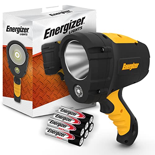 Energizer LED Spotlight, Ultra Rugged Spotlight Flashlight, IPX4 Water Resistant, Batteries Included