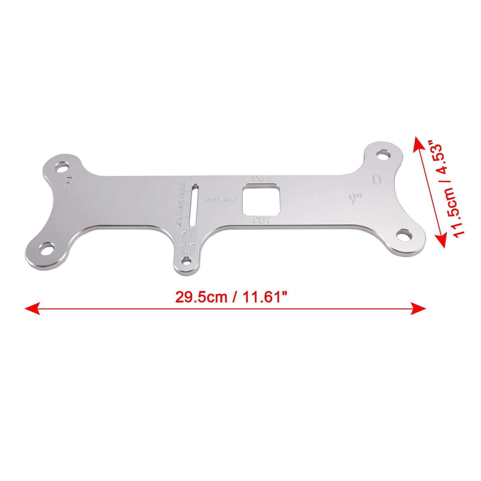 Areyourshop Precision 9-Inch Rear Axle Narrowing Cut Guide Tool (551382) Rearend Pinion Dogbone Shape Tool fit for Ford F-100 F150 Mustang Fairlane, Silver