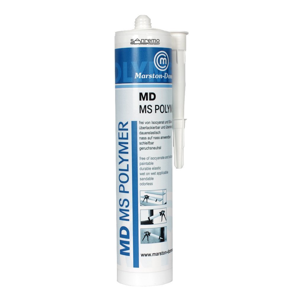 Résine polymère blanc haute adhérence Marston Domsel MD MS pour étanchéité durable