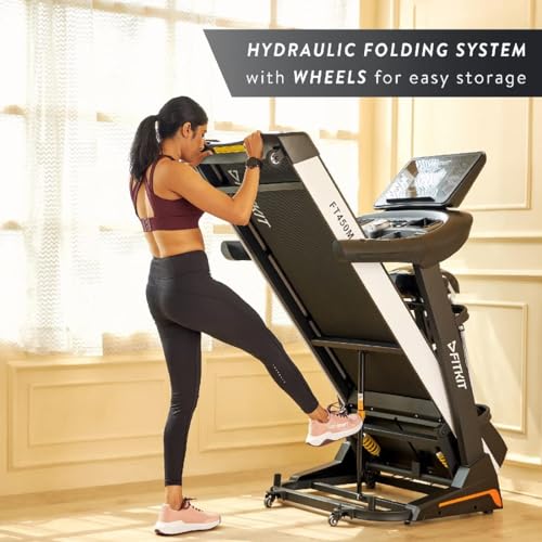 Image of Fitkit by cult.sport FT450M (6HP Peak) Motorised Treadmill (Max Speed: 18km /h, Max Weight: 140Kg) with 1 Year Warranty
