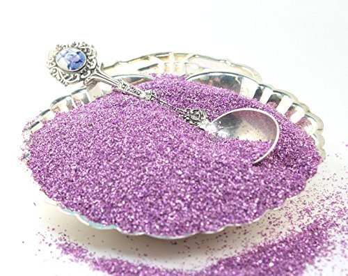 Lilac Imported German Glass Glitter - 1 Ounce Jar - Fine 90 Grit (Most Popular Grain Size) Sparkly Glass Glitter - 311-9-142 #TOP3