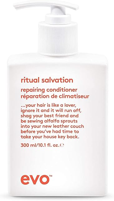 evo Ritual Salvation Repairing Hair Conditioner - Protein Treatment for Damaged & Brittle Hair, Helps Reduce Breakage & Protects Colour - 300ml / 10.1fl.oz