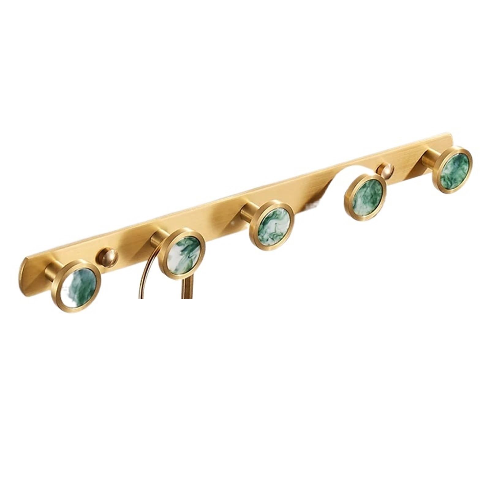 Yxinaer Color 2 Brass Plated Single Robe Hook Brush Gold Brass Hook