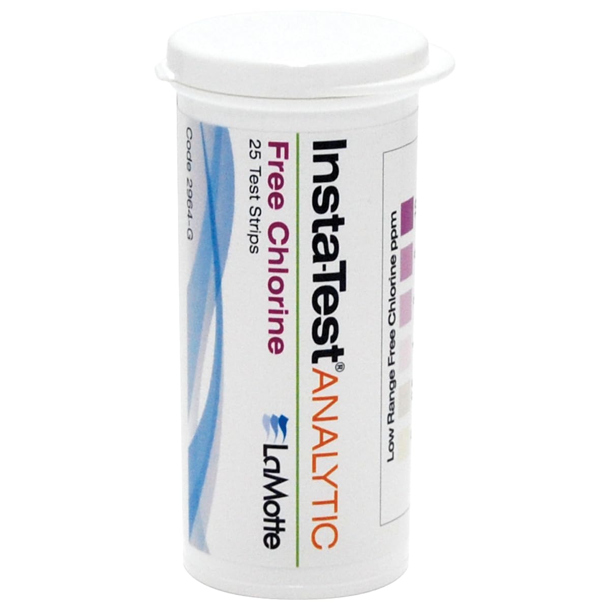 LaMotteInsta-Test 2964-G Chlorine Free Single Factor Test Strip, Low Range, 0-10ppm Range (Pack of 25)