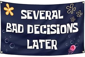 Funny Dorm Flag - Several Bad Decisions Later - Tapestry for College Room