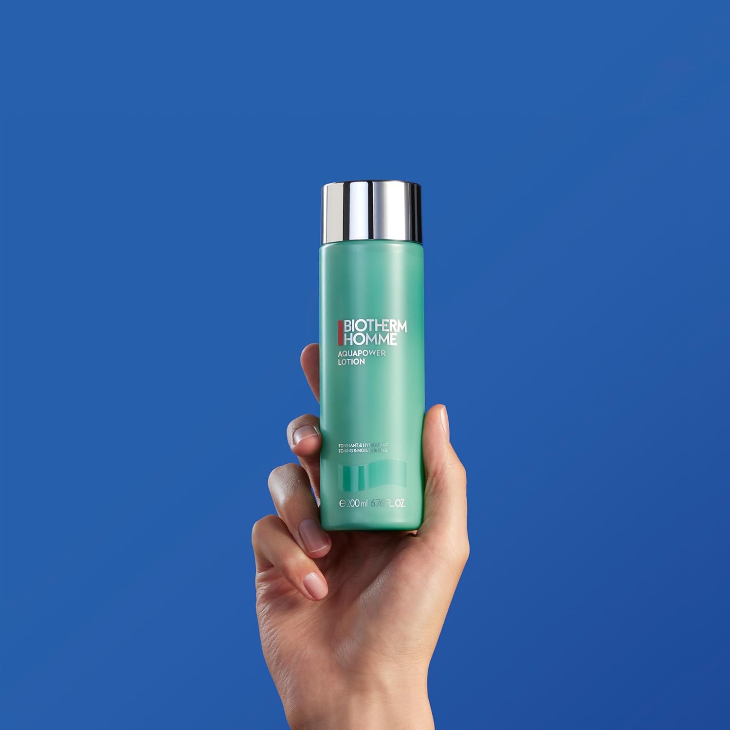 Biotherm Homme Aquapower Lotion, feuchtigkeitsspendende Aftershave-Lotion für Männer, für erfrischte Haut ohne Rötungen, mit Biotech Plankton und Oligosacchariden, 200 ml