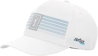 PGA TOUR Men's Printed Stripe Golf Cap - Moisture-Wicking, UPF Sun Protection, Curved Brim for Golf Comfort