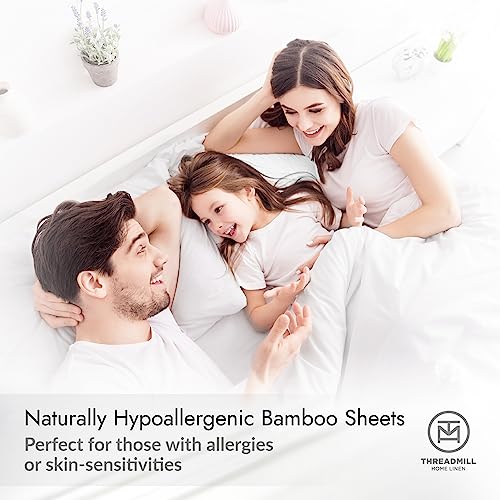 Image of Threadmill 300 TC Viscose Made from Bamboo King Sheet Set, White