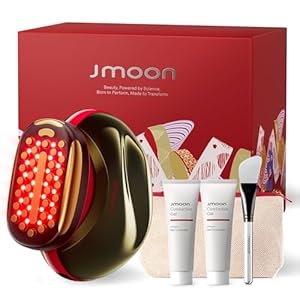 JMOON Face Lift Gift Collection, Microcurrent Facial Device, Medical Grade Red & Infrared Light Therapy for Face, Lifts, Firms, Smooths Wrinkles with 4 Modes & 5 Intensity Levels