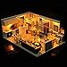 CUTEBEE Dollhouse Miniature with Furniture, DIY Dollhouse Kit Plus Dust Proof and Music Movement, 1:24 Scale Creative Room Idea
