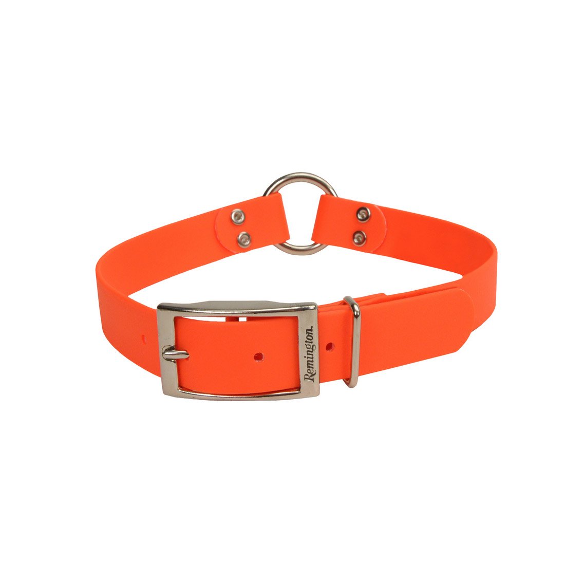 Dog Collar, Waterproof, Orange, 1 x 18-In.