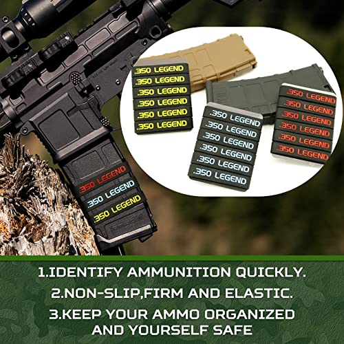 Aolamegs .350 Legend Magazine Marking Bands 6 Pack (Black-Blue) #TOP6