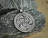 Baldur Jewelry - Celtic Morrigan Raven Triskelion Necklace - Morrighan Triskele Necklace Celtic Raven Jewelry - Three Ravens Necklace - Stainless Steel Raven Pendant - Triple Spiral Necklace #2
