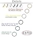 Jstyle 18Pcs 20G Stainless Steel Nose Ring Hoop Septum Ring Cartilage Helix Ear Piercing 6mm 8mm 10mm