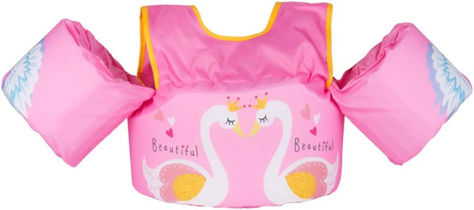 Pink Swan Child Life Jacket Vest for Children Pools Water Fun for Baby Swimming Floatation Devices