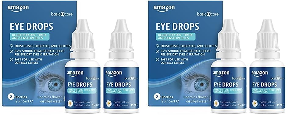 Amazon Basic Care Eye Drops With Sodium Hyaluronate 0 2 | Desertcart ...
