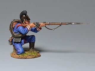 Team Miniatures Franco Prussian War 1870-1871 PFW-B6004 Bavarian Infantry Kneeling Firing Rifle 1:30 Scale Pewter