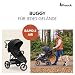 hauck Rapid 3 Air, Schwarz - Dreirad Kinderbuggy mit Luftreifen, Federung und Liegeposition ab Geburt bis 22 kg, UV Schutz 50+, Zusammenklappbar, Höhenverstellbarer Schieber mit Becherhalter