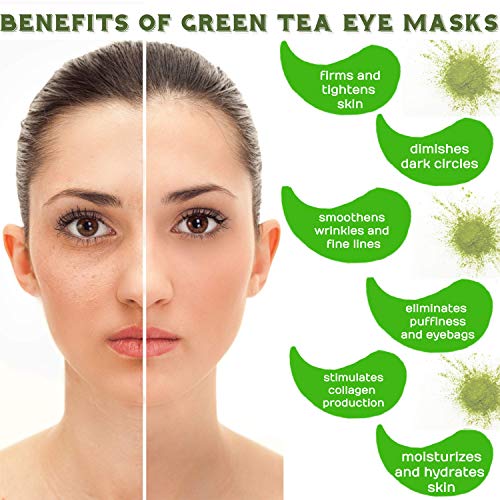 Suprance Green Tea Matcha Eye Mask Under Eye Patches Treatment For Dark Circles, Eye Bags, Puffiness - Anti-Wrinkle With Hyaluronic Acid And Collagen - 30 Pairs/60 Pcs. #TOP3