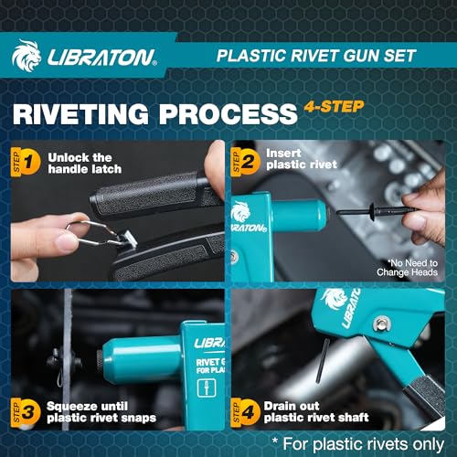 Riveteuse plastique à angle 90 degrés avec 40 rivets nylon