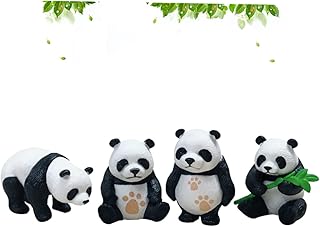 SAFIGLE 8pcs Glass Figurines Miniature Toys Miniature Figurines Terrarium Figurines Fish Tank Ornaments Micro Landscape Miniature Statuette Panda Decorate Miniature Plastic Figurine Plant