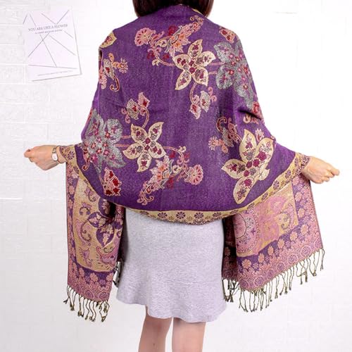 Paisley Pashmina Shawl Wraps for Women Evening Dresses Elegant Soft Rave Scarf Festival Lightweight Scarves Shawls3