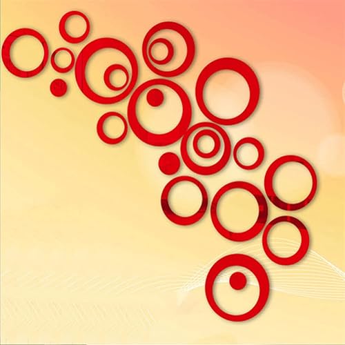 Miniatura 3 de Calcomanías de espejo, 24 calcomanías redondas de acrílico para decoración de pared, fondo de superficie extraíble, autoadhesivas, decoración del