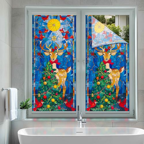 Película decorativa para ventana diseño reno 17.7 x 39.3 pulg miniatura 5
