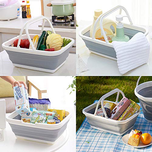 Faltbare Einkaufskorb mit Griff Tragbarer Picknickkorb Multifunktionale Zusammenklappbare Spülen zum Waschen Von… - Image 4