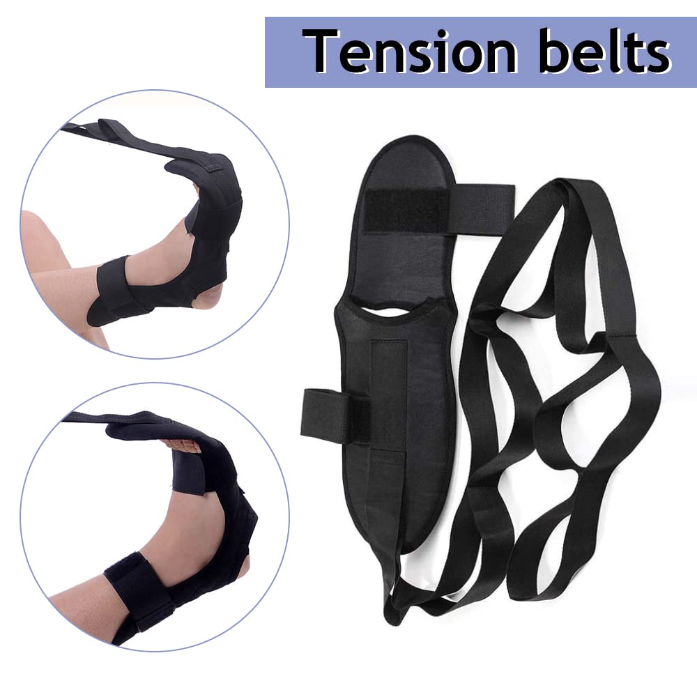 Rairsky Stretching Strap Dehnungsband Faszien Strecker Yoga Stretch Ring | Stretching Band Yogagurte Faszienstrecker Painless Legs Band für Yoga Physiotherapie Rehabilitation Training (Schwarz)