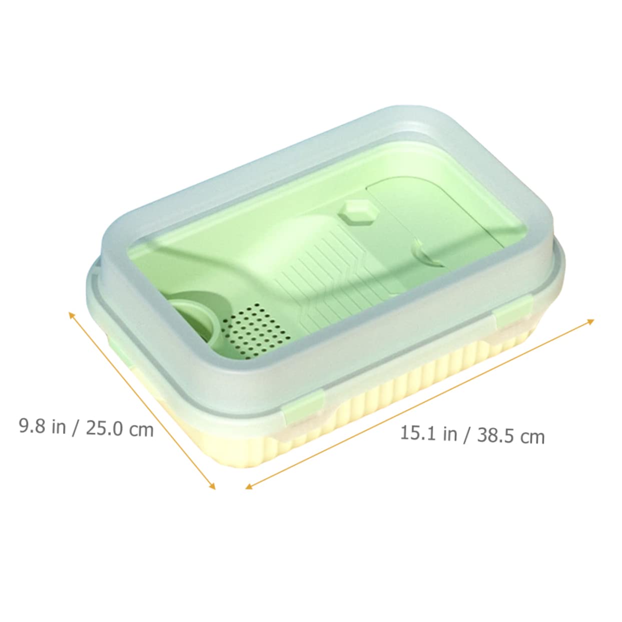 INOOMP Terrario per Tartarughe in Pp, Design a Strati, Facile da Pulire e Resistente all’Usura, per Alimentazione e Deposizione Uova | Struttura Multistrato, per Soste al Sole e Riposo, Resistente a Usura e Urti