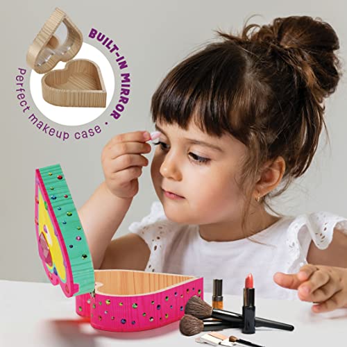 Paint Your Own Wooden Kids Heart Treasure Box Kit - Art Kits For Toddler Girl - Arts And Craft Easter Gifts For Ages 3-6 Year Old Girls - Diy Jewelry Box Toys - Best Crafts Painting Projects Gift #TOP2