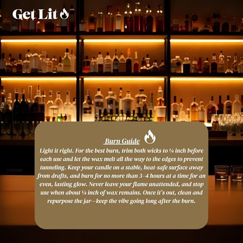 Image of Get Lit | Vanilla Bourbon | 16 oz Double-Wick Scented Candle | Hand-Poured in Missouri, USA | Smooth Vanilla & Aged Bourbon Fragrance