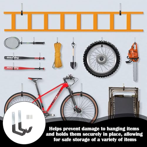J Form Garage Haken,2 Stück Schwerlast Wandhaken,Utility-Haken für Garagenwand,Schwarz Universalhaken zum Schrauben,Wandhaken Garage,Schwerlasthaken zum Aufhängen,Sperrige Artikel Wandhalterung