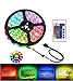 Price comparison product image Foeska USB LED Strip Lights, DIY Indoor Decoration, TV Backlight, 24 Keys Infrared Remote Control can Remote Control LED Strip Light, 6.56 feet RGB 5050 Light with 16 Colors,