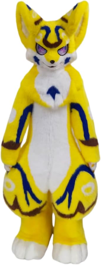 Kemono Full Body Fursuit,Premium Handmade Furry Costume,Professional Fox Wolf Cosplay Suit for Adults Comic-Con Halloween