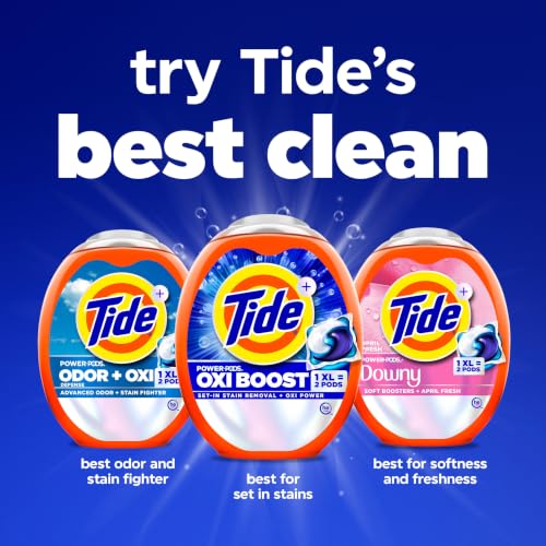Image of Tide Oxi Boost Power PODS Laundry Detergent Pacs, 25 Count, Set-In Stain Removal + Oxi Power, laundry soap detergent pacs