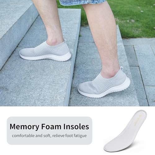 Image of TIOSEBON Men's Slip On Walking Shoes Arch Support Knit Mesh Lightweight Casual Comfortable Gym Workout Running Tennis Travel Standing Sneakers