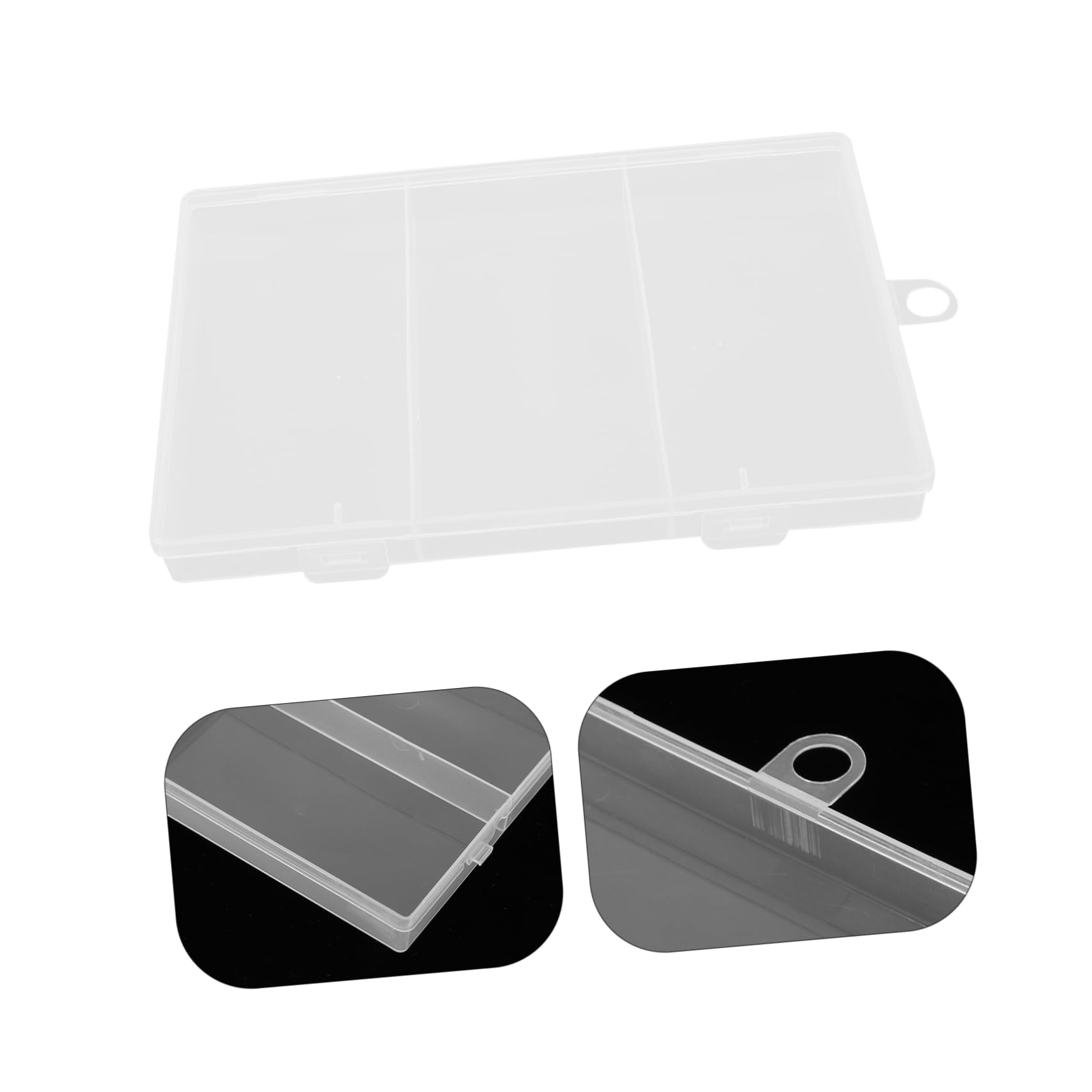 Housoutil Separate Storage Box Paper Clip Storage Desk Organizer Multi-use Small Items Case Lightweight Portable Present for Friends