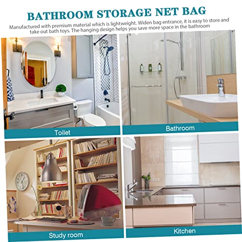 Toyvian 2 Unidades Saco De Malha De Armazenamento De Banheiro Suporte De Brinquedos De Banho De Malh