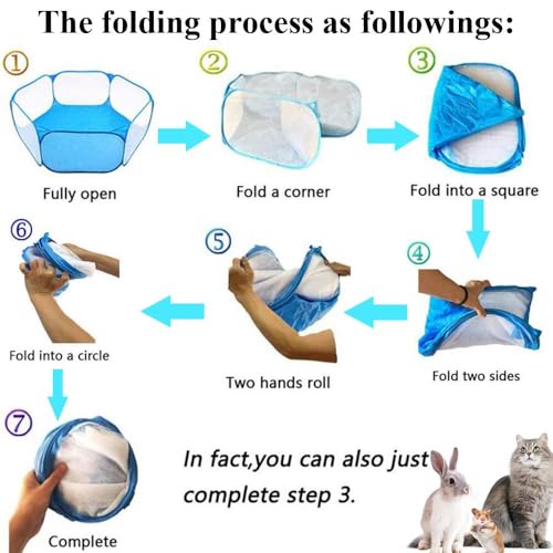 Kathson barraca de animais pequenos, respirável e transparente répteis gaiola, exercício dobrável Pl