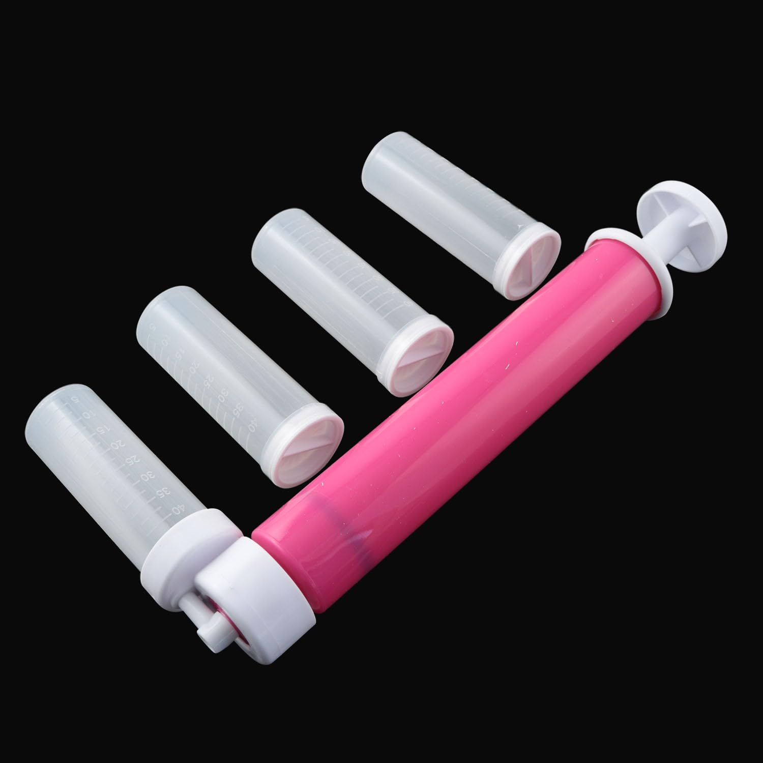 JCBIZ 1set Peach Pink Manual Airbrush Cake Spray Tube IY Baking Tools for Kitchen DIY Baking Cake Cupcakes Cookies and Desserts Decorating Cake Icing Coloring Tool