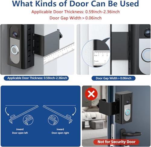 KIMILAR Anti-Theft Video Doorbell Mount Compatible with Ring/Blink Wireless Video Doorbell, Adjustable Mounting Bracket Accessories for Houses, Apartments, Businesses, Not for Blink 2nd Gen by KIMILAR - Image 3