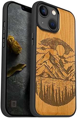 Carveit Magnetic Cover for iPhone 16e Case [Natural Wood & Soft TPU