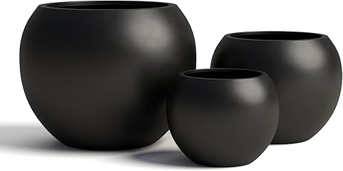 Miniatura 2 de DTY Signature Mount Sherman - Maceta de fibra de 1 pieza para interiores y exteriores, color rosa terracota, 17 pulgadas de alto x 21 pulgadas de