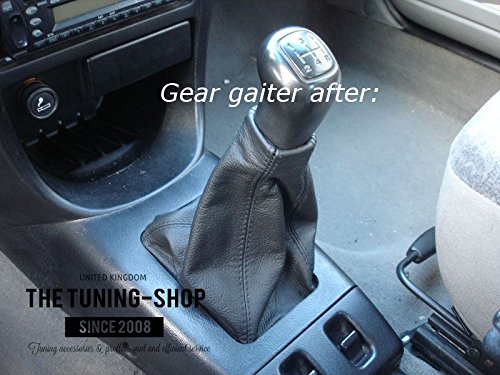 Soufflet De Levier De Vitesse En Cuir Véritable Pour Mercedes W201 (190) 1982-1993 - Noir - Pièce De Rechange Compatible - Transmission Manuelle