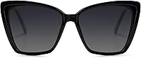 SOJOS SJ2206 Polarized Cat Eye Sunglasses for Women - Retro Oversized Square UV400 TAC Lenses, Trendy Sun Glasses