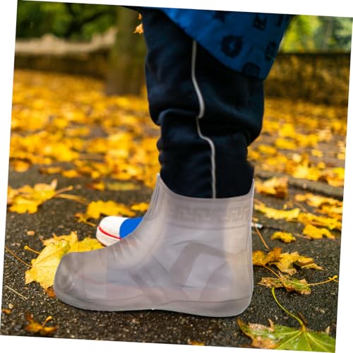 1 par de fundas para calzado de silicona impermeables para lluvia, protectoras de calzado reutilizables para hombres y mujeres, aptas para uso al aire libre miniatura 6