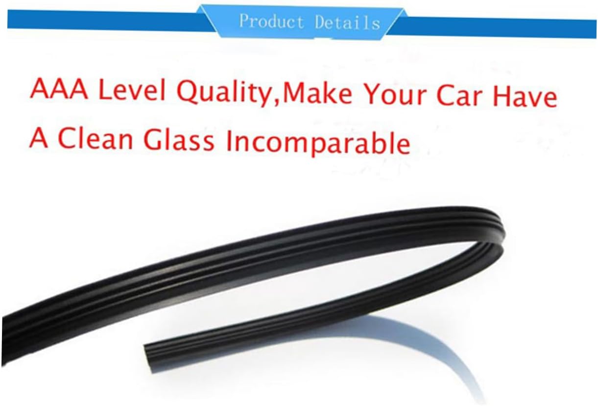 Zerodeko 10pcs Windscreen Wiper Rubber Strips Compatible to Black Material for Easy Replacement for Weather Conditions
