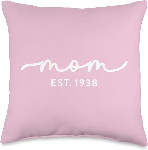 Mom Est 1938 Custom Mom Personalized Mothers Day Customized Throw Pillow